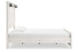 Gerridan White King LED Panel Bed from Ashley - Luna Furniture