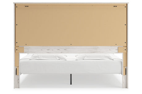 Gerridan White King LED Panel Bed from Ashley - Luna Furniture