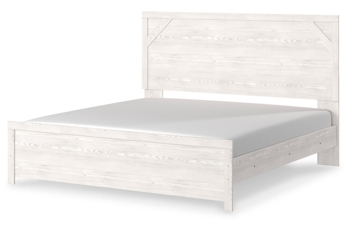 Gerridan White King Panel Bed from Ashley Furniture - Luna Furniture