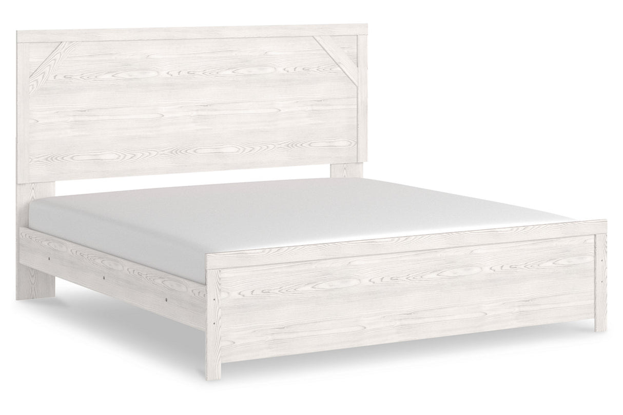 Gerridan White King Panel Bed from Ashley Furniture - Luna Furniture