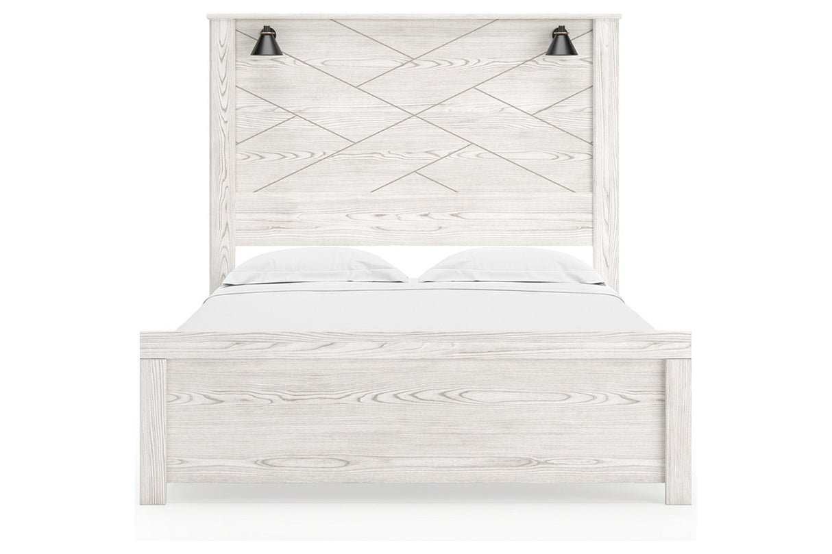 Gerridan White Queen LED Panel Bed from Ashley - Luna Furniture