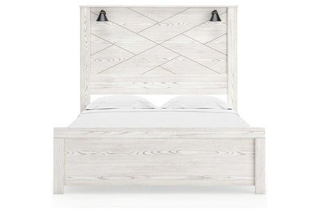 Gerridan White Queen LED Panel Bed from Ashley - Luna Furniture