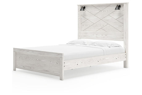 Gerridan White Queen LED Panel Bed from Ashley - Luna Furniture