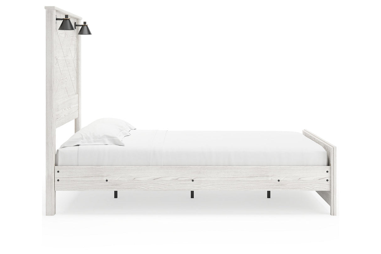 Gerridan White Queen LED Panel Bed from Ashley - Luna Furniture