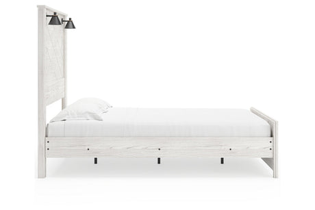 Gerridan White Queen LED Panel Bed from Ashley - Luna Furniture
