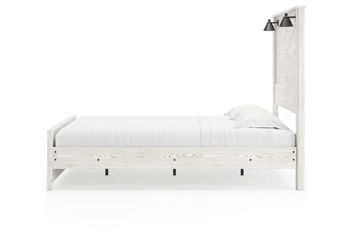 Gerridan White Queen LED Panel Bed from Ashley - Luna Furniture