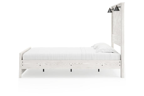 Gerridan White Queen LED Panel Bed from Ashley - Luna Furniture