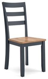 Gesthaven Natural/Blue Dining Chair, Set of 2 from Ashley - Luna Furniture