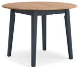 Gesthaven Natural/Blue Dining Drop Leaf Table from Ashley - Luna Furniture