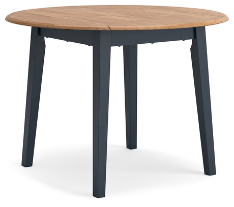 Gesthaven Natural/Blue Dining Drop Leaf Table from Ashley - Luna Furniture