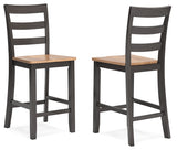 Gesthaven Natural/Brown Counter Height Barstool, Set of 2 from Ashley - Luna Furniture
