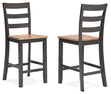 Gesthaven Natural/Brown Counter Height Barstool, Set of 2 from Ashley - Luna Furniture