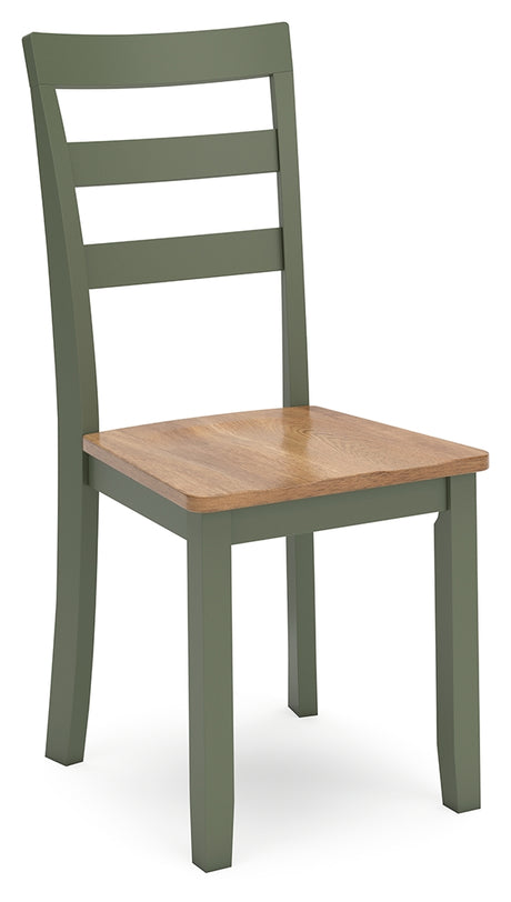 Gesthaven Natural/Green Dining Chair, Set of 2 from Ashley - Luna Furniture