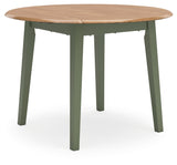 Gesthaven Natural/Green Dining Drop Leaf Table from Ashley - Luna Furniture