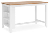 Gesthaven Natural/White Counter Height Dining Table from Ashley - Luna Furniture