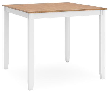 Gesthaven Natural/White Counter Height Dining Table and 4 Barstools (Set of 5) from Ashley - Luna Furniture