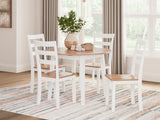 Gesthaven Natural/White Dining Drop Leaf Table from Ashley - Luna Furniture
