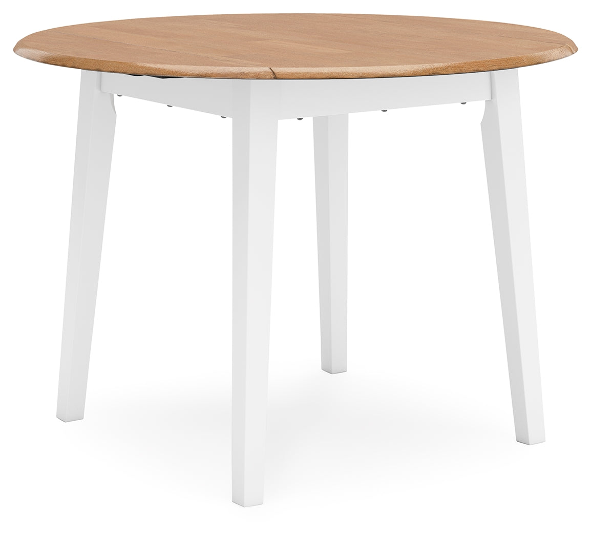 Gesthaven Natural/White Dining Drop Leaf Table from Ashley - Luna Furniture
