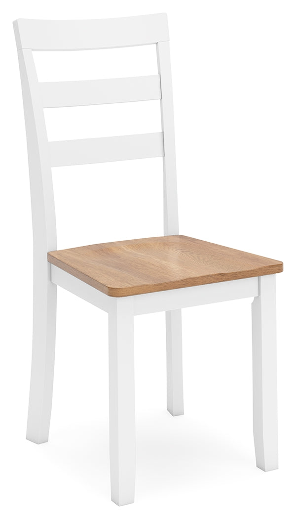 Gesthaven Natural/White Dining Table with 4 Chairs and Bench (Set of 6) from Ashley - Luna Furniture