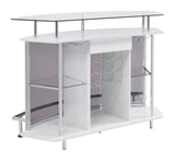 Gideon Crescent Shaped Glass Top Bar Unit with Drawer from Coaster - Luna Furniture