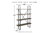 Gilesgrove Black/Gray Bookcase from Ashley - Luna Furniture