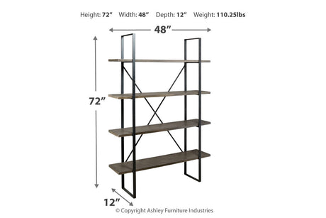 Gilesgrove Black/Gray Bookcase from Ashley - Luna Furniture