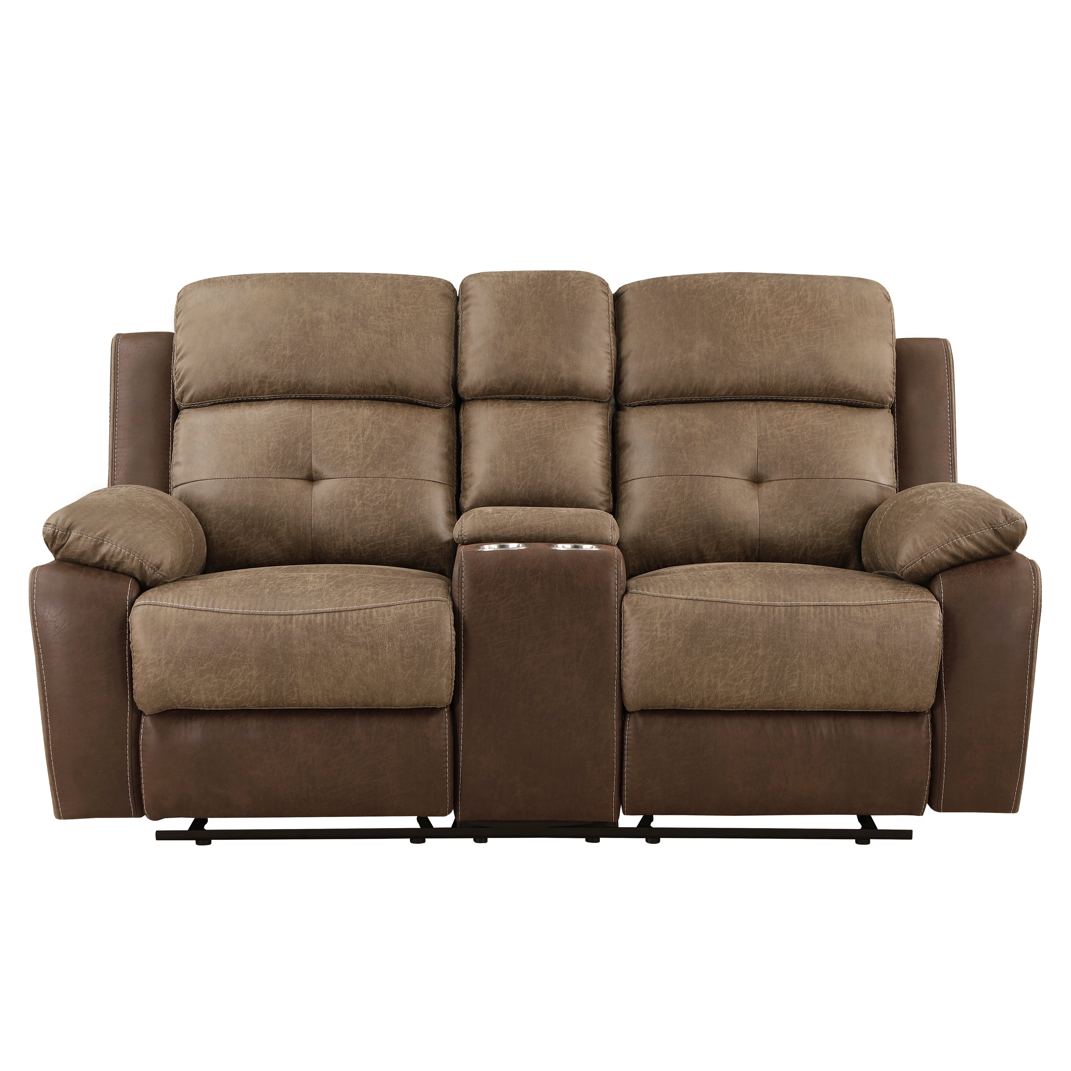 8599BR-2 Double Glider Reclining Love Seat with Center Console