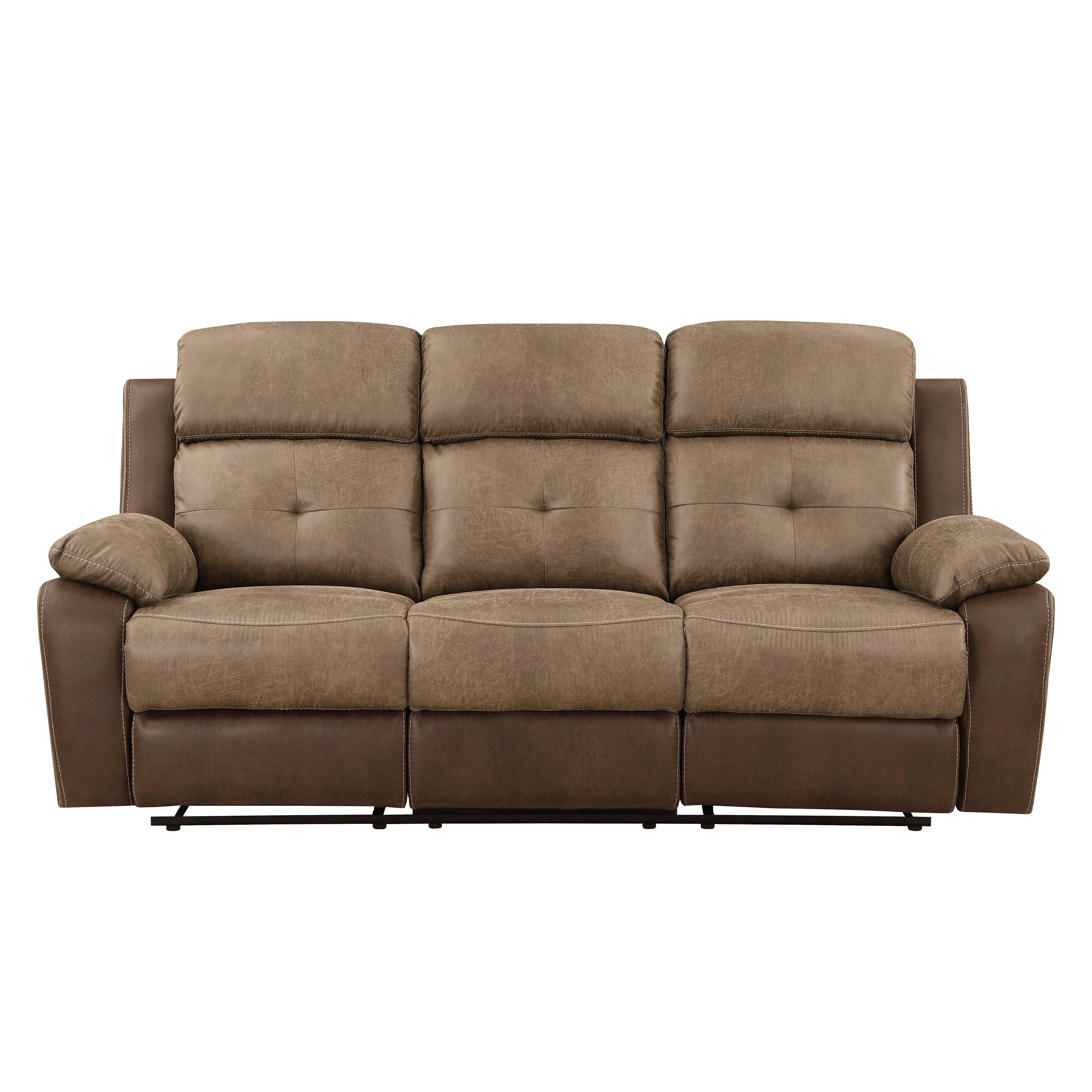 Homelegance Glendale Brown Microfiber Double Reclining Living Room