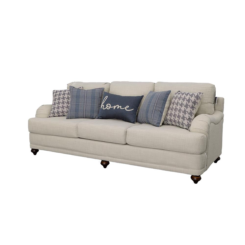 Glenn Light Gray Recessed Arms Sofa from Coaster - Luna Furniture