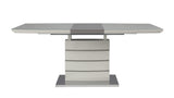 Glissand Chrome Metal/Gray 71" Extendable Dining Set from Homelegance - Luna Furniture
