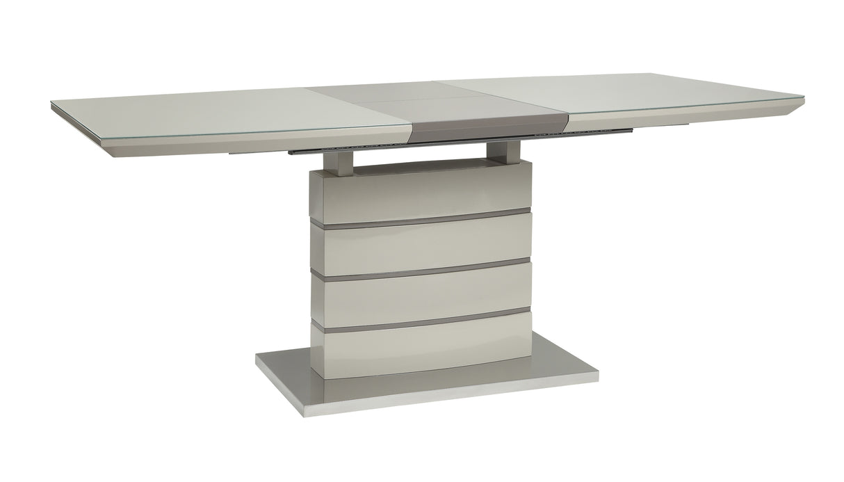 Glissand Chrome Metal/Gray Extendable Dining Table from Homelegance - Luna Furniture