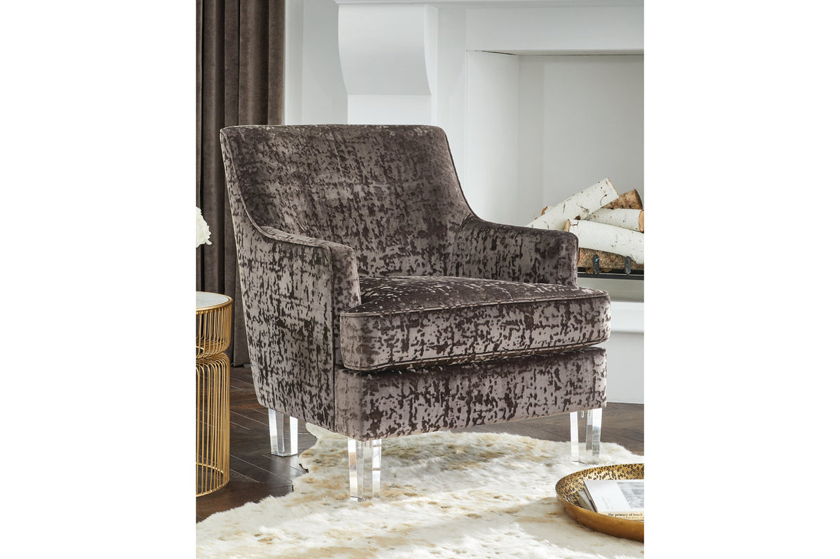 Gloriann Charcoal Accent Chair from Ashley - Luna Furniture