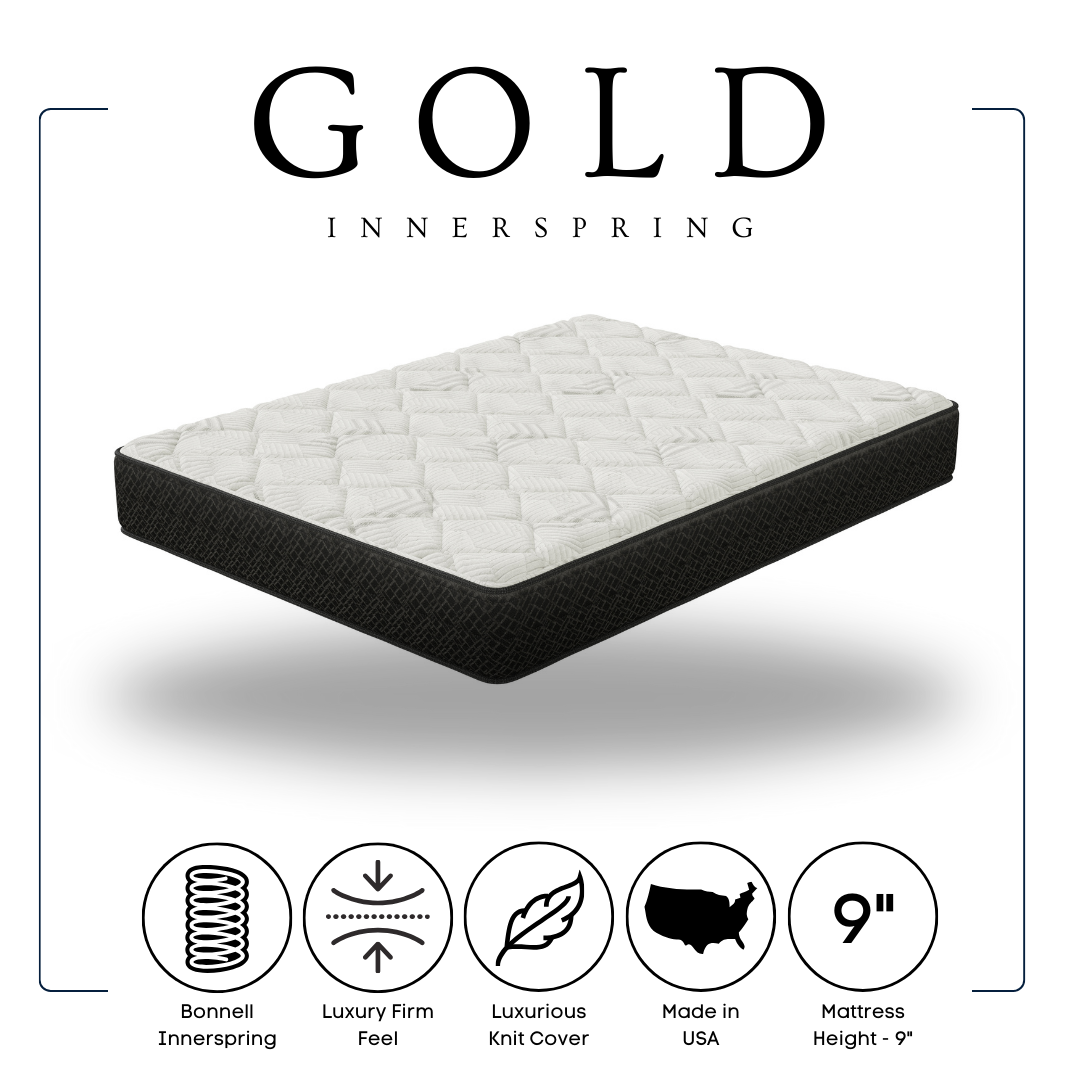 Gold 9" Innerspring Twin Mattress from Happy Homes - Luna Furniture