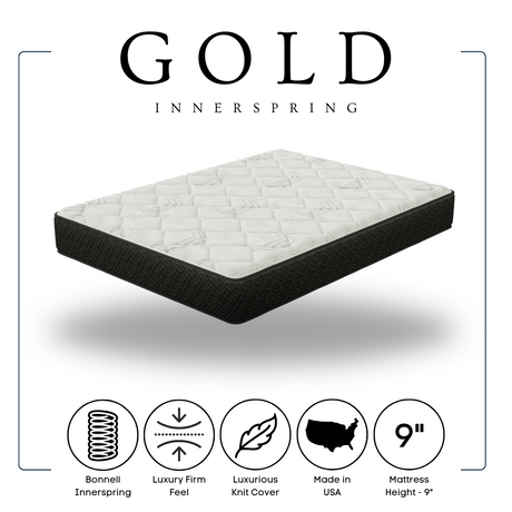 Gold 9" Innerspring Twin Mattress from Happy Homes - Luna Furniture