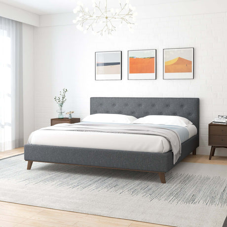 Graceville Dark Grey Platform Bed King from Midinmod - Luna Furniture