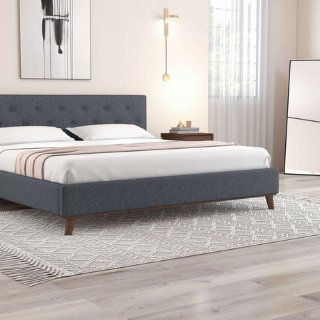 Graceville Dark Grey Platform Bed King from Midinmod - Luna Furniture