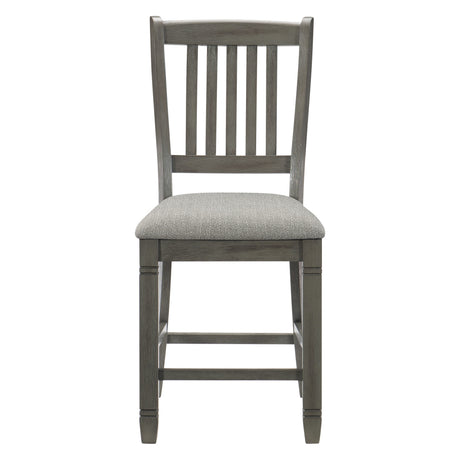 Granby Antique Gray Counter Chair, Set of 2 from Homelegance - Luna Furniture