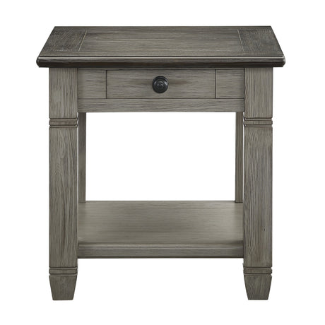 Granby Antique Gray End Table from Homelegance - Luna Furniture