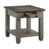 Granby Antique Gray End Table from Homelegance - Luna Furniture