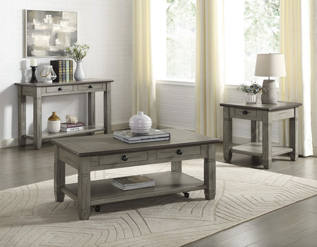 Granby Antique Gray End Table from Homelegance - Luna Furniture
