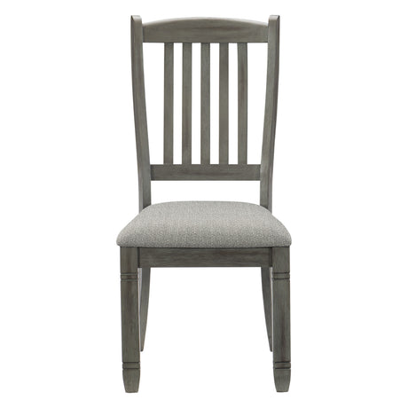 Granby Antique Gray Side Chair, Set of 2 from Homelegance - Luna Furniture