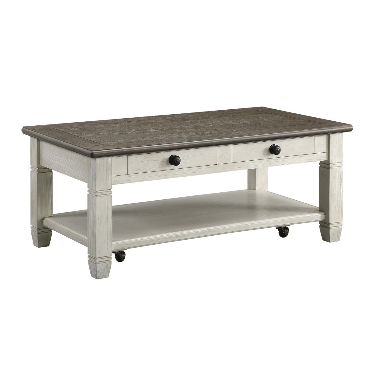Granby Antique White Cocktail Table from Homelegance - Luna Furniture