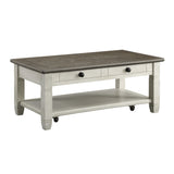 Granby Antique White Cocktail Table from Homelegance - Luna Furniture