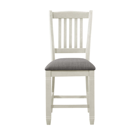 Granby Antique White Counter Height Chair, Set of 2 from Homelegance - Luna Furniture