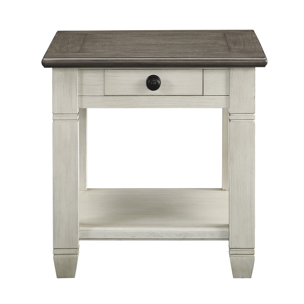 Granby Antique White End Table from Homelegance - Luna Furniture