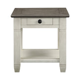 Granby Antique White End Table from Homelegance - Luna Furniture