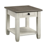 Granby Antique White End Table from Homelegance - Luna Furniture