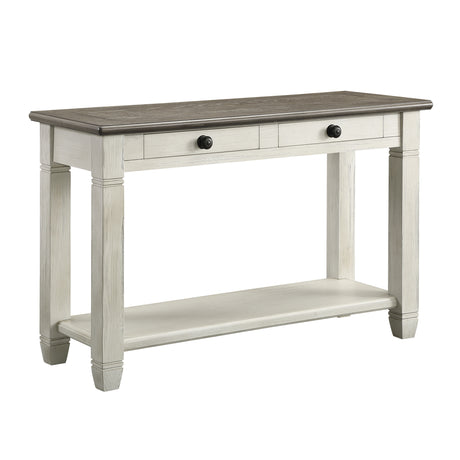 Granby Antique White Sofa Table from Homelegance - Luna Furniture