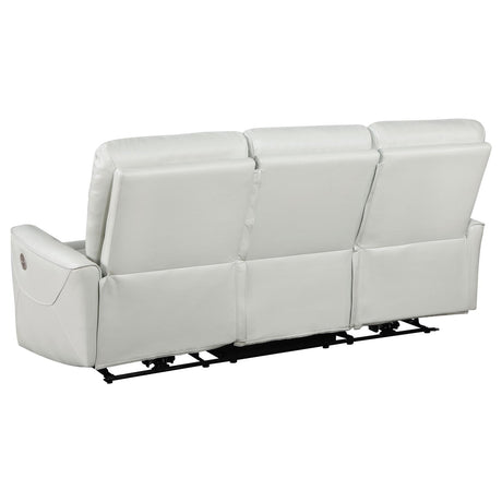 Greenfield Ivory 2-Piece Upholstered Power Reclining Sofa Set from Coaster - Luna Furniture