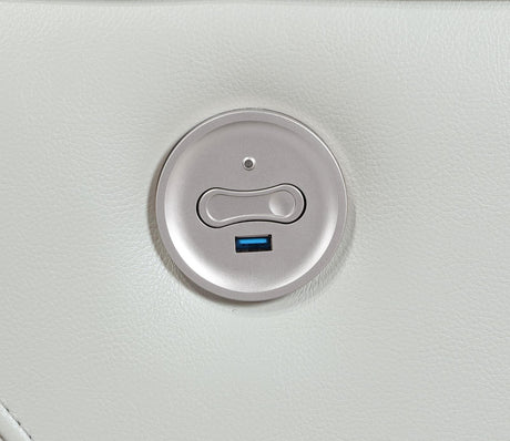 Greenfield Ivory 2-Piece Upholstered Power Reclining Sofa Set from Coaster - Luna Furniture